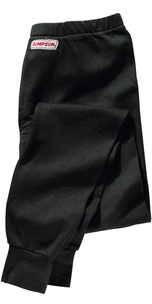 Simpson Safety 20601L Underwear Bottom, SFI 3.3, Soft Knit, CarbonX, Black, Large, Each