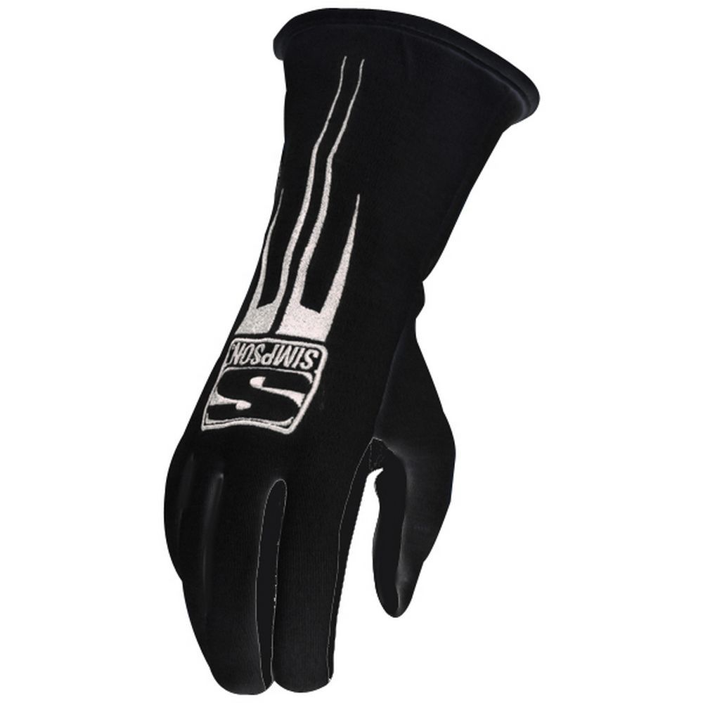 Simpson Predator Driving Gloves 20800MK Gloves, Predator, Leather/Nomex®, Double Layer, Black/White, SFI 3.3/5, Medium, Pair thumbnail 2