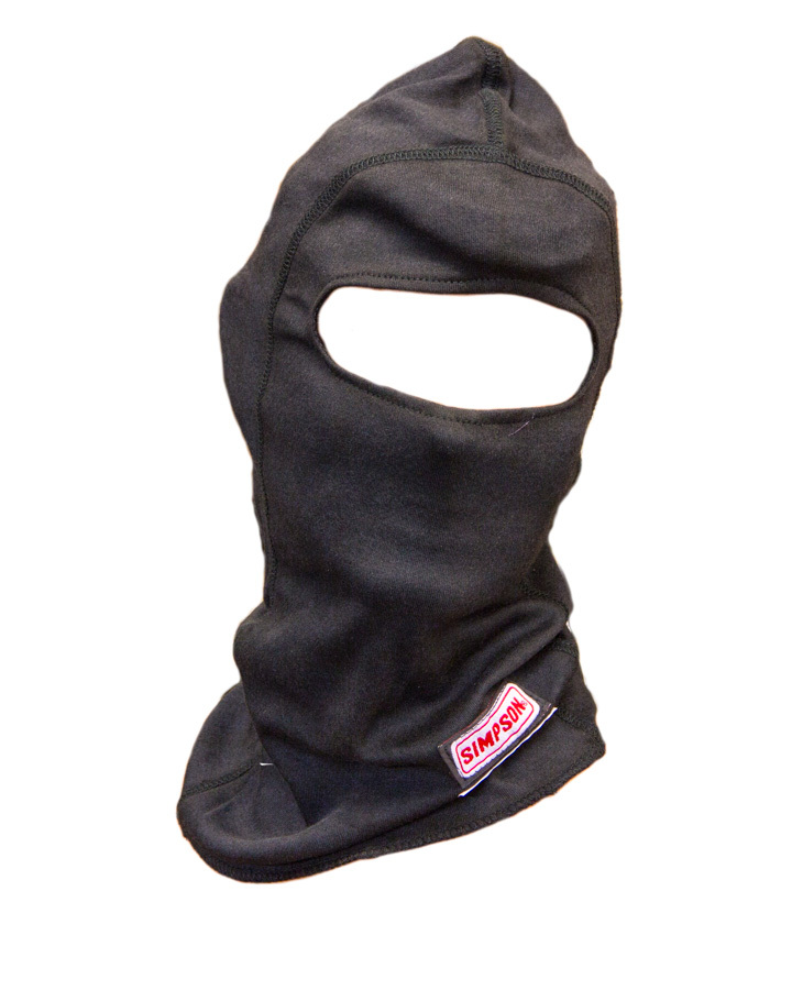Simpson Safety 23000C Head Sock, Carbon X Balaclava, Single Eyeport, SFI 3.3, Moisture Wicking, Nomex, Black, Each