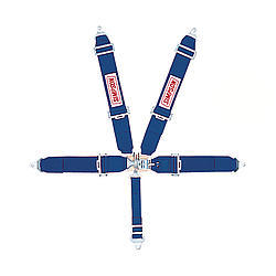 Harness - 5 Point - Latch and Link - SFI 16.1 - Pull Down Adjust - Bolt-On / Wrap Around - Individual Harness - Blue - Kit