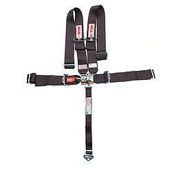 Harness - 5 Point - Latch and Link - SFI 16.1 - Pull Down Adjust - Wrap Around - Individual Harness - Black - Kit