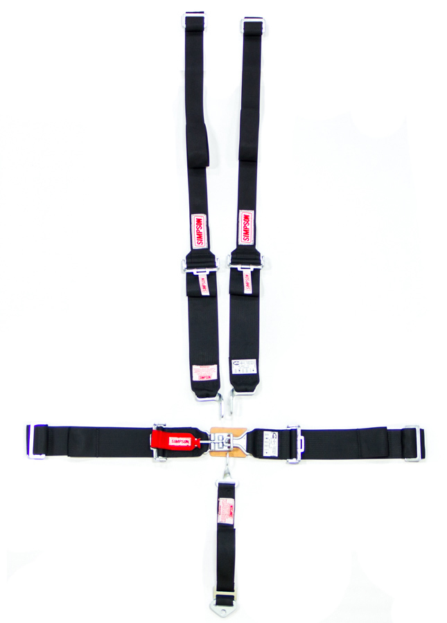 Simpson Safety 29064BKH - Harness Set 5pt HANS L/L W/A P/D Black