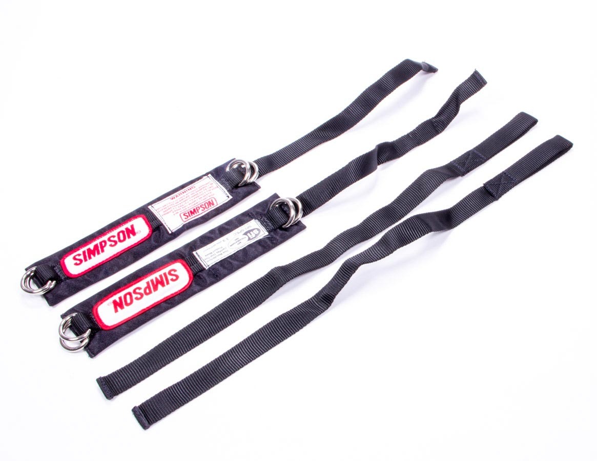 Simpson Safety 3600JBK - Arm Restraint Harness, SFI 3.3, Individual Straps, Padded Arm Bands, Nylon, Black, Junior, Kit