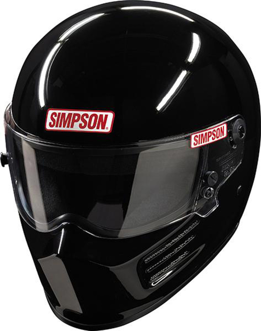 Simpson Bandit Series Helmets 7200032 Helmet, Bandit, Full Face, Black, Gloss Finish, Snell SA2020, Large, Each thumbnail 2