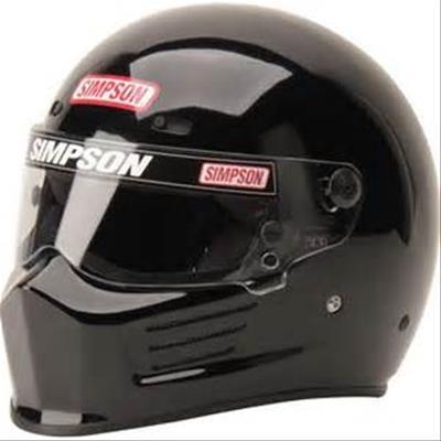 Simpson Safety 7210022 Helmet, Super Bandit, Full Face, Snell SA2020, Head Restraint Ready, Black, Medium, Each