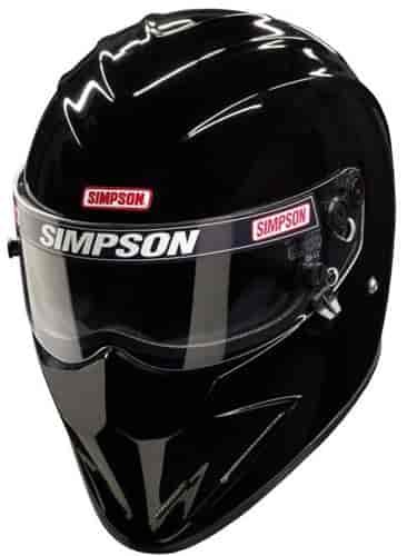 Simpson Safety 7297142 Helmet, Diamondback, Full Face, Snell SA2020, Head and Neck Support Ready, Black, Size 7-1/4, Each