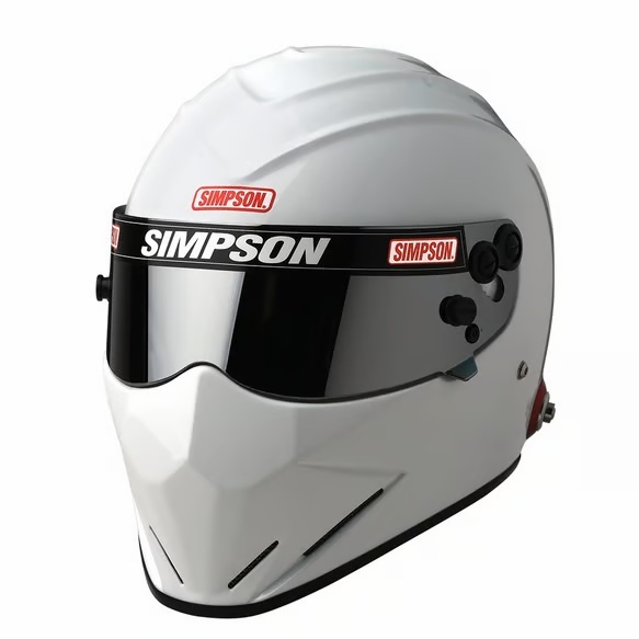 Simpson SA2020 Diamondback Series Helmets 7297581 Helmet, Diamondback, Full Face, Gloss White, Snell SA2020, X-Large, Each thumbnail 2