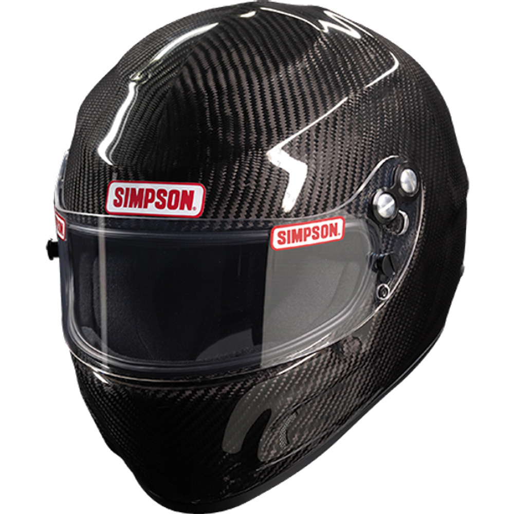 Simpson Safety 783002C Helmet, Devil Ray, Snell SA2020, Head and Neck Support Ready, Carbon Fiber, Medium, Each
