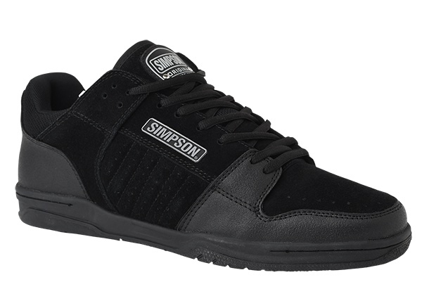 Simpson Safety BT100BK Shoe, Black Top, Low-Top, Leather / Suede, Black, Size 10, Each