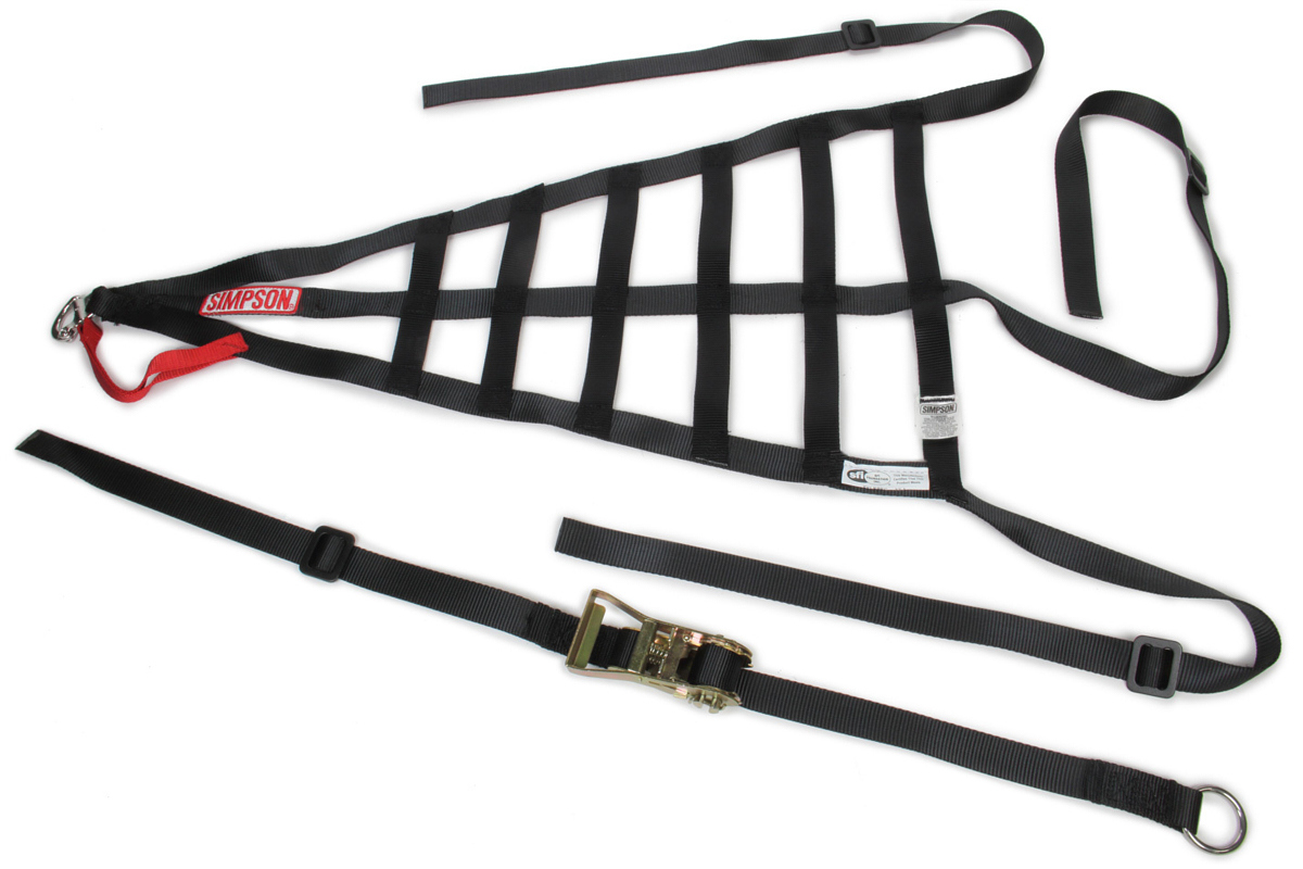 Simpson C5R Driver Window Nets DNC5RLP Net, Left Side, Triangle, Ribbon Style, Polypropylene, Black, SFI 37.1, Each thumbnail 7