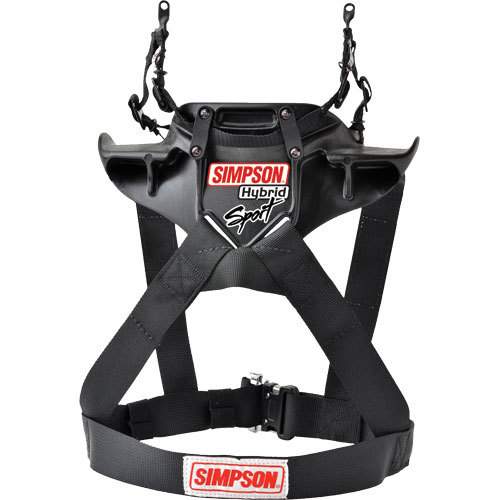 Simpson Safety HSCHD11 Head and Neck Support, Hybrid Sport Jr., SFI 38.1, Plastic, Black, Child, Kit
