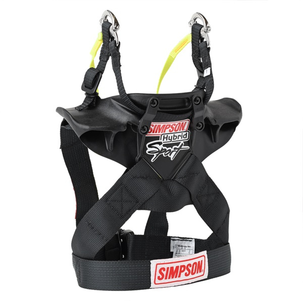 Simpson Safety HSCHD11SAS Head and Neck Support, Hybrid Sport Jr., SFI 38.1, Plastic, Black, Youth, Kit
