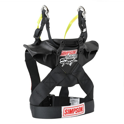 Simpson Safety HSXSM11 Head and Neck Support, Hybrid Sport, SFI 38.1, Plastic, Black, X-Small, Kit