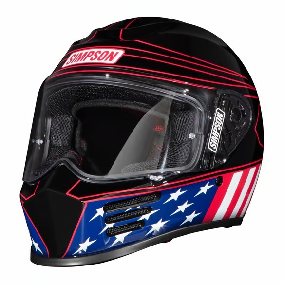 SIMPSON SAFETY — SIMPSON SAFETY Helmet Americana Classic Speed Bandit Medium