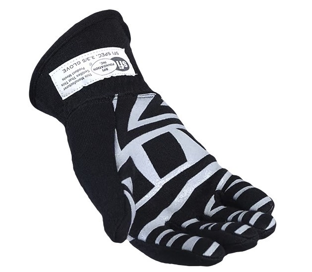 Simpson Young Gun Youth Driving Gloves YGYLK Gloves, Gun, Large, Nomex®, Black, SFI 3.3/5, Pair thumbnail 3
