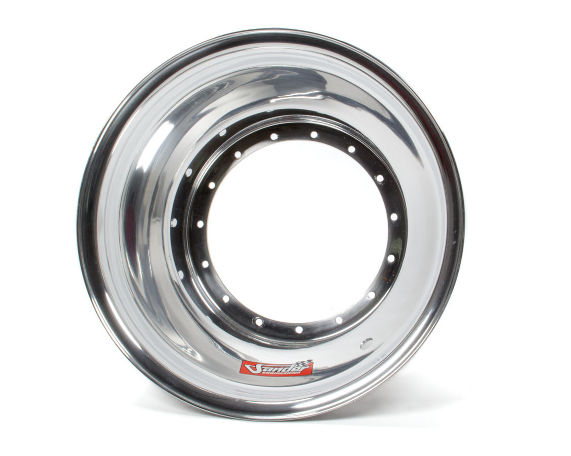 Sander Engineering 1-08 Wheel Shell, Outer, 15 x 8 in, Aluminum, Polished, Each