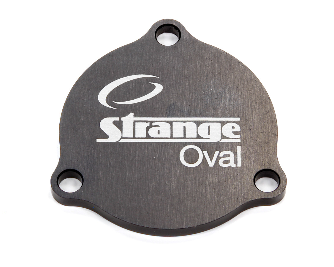 Strange Oval ADW500C Wheel Hub Dust Cap, 3-Bolt, Aluminum, Black Anodized, Strange Oval Wheel Hub, Each