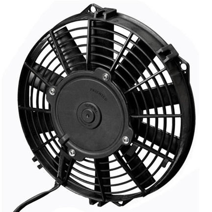 Spal 30100344 Electric Cooling Fan, Low Profile, 9 in Fan, Puller, 625 CFM, 24V, 12V, Straight Blade, 9-3/4 in Diameter, 2 in Thick, Plastic, Each