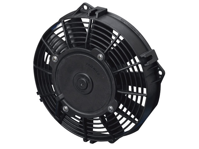 Spal 30100358 Electric Cooling Fan, Low Profile, 7-1/2 in Fan, Puller, 366 CFM, 12V, Straight Blade, 8-1/4 x 8 in, 2 in Thick, Plastic, Each