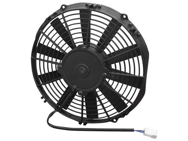 Spal 30101502 Electric Cooling Fan, Medium Profile, 11 in Fan, Pusher, 932 CFM, 12V, Straight Blade, 12-1/4 x 11-3/4 in, 2-1/2 in Thick, Plastic, Each