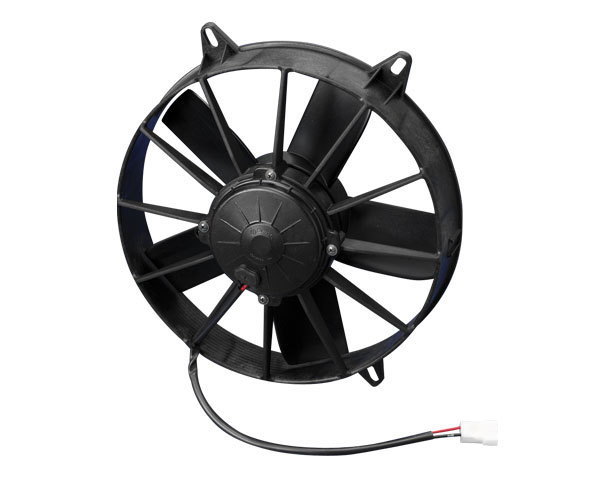 Spal 30102054 Electric Cooling Fan, High Performance, 11 in Fan, Puller, 1310 CFM, 12V, Paddle Blade, 12-3/8 x 11-15/16 in, 3-11/16 in Thick, Plastic, Each