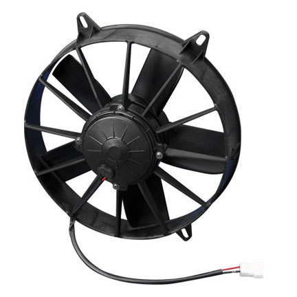 Spal 30102564 Electric Cooling Fan, 11 in Fan, 24V, Puller, 1463 CFM, Curved Blade, 11.771 x 11.771 in, 3.720 in Thick, Plastic, Each