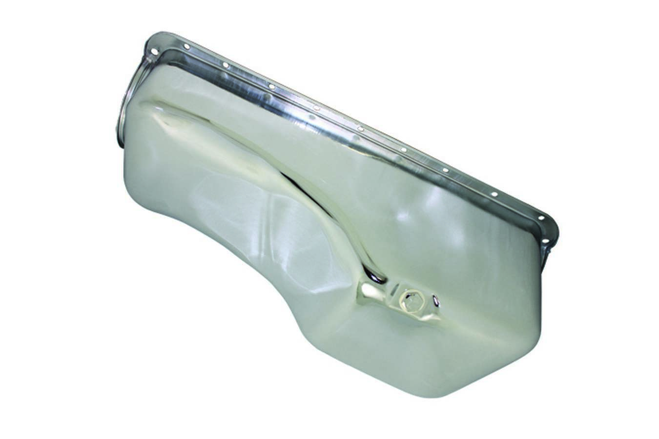 Specialty Products 7451 Engine Oil Pan, Front Sump, Stock Capacity, Stock Depth, Steel, Chrome, Big Block Ford, Each