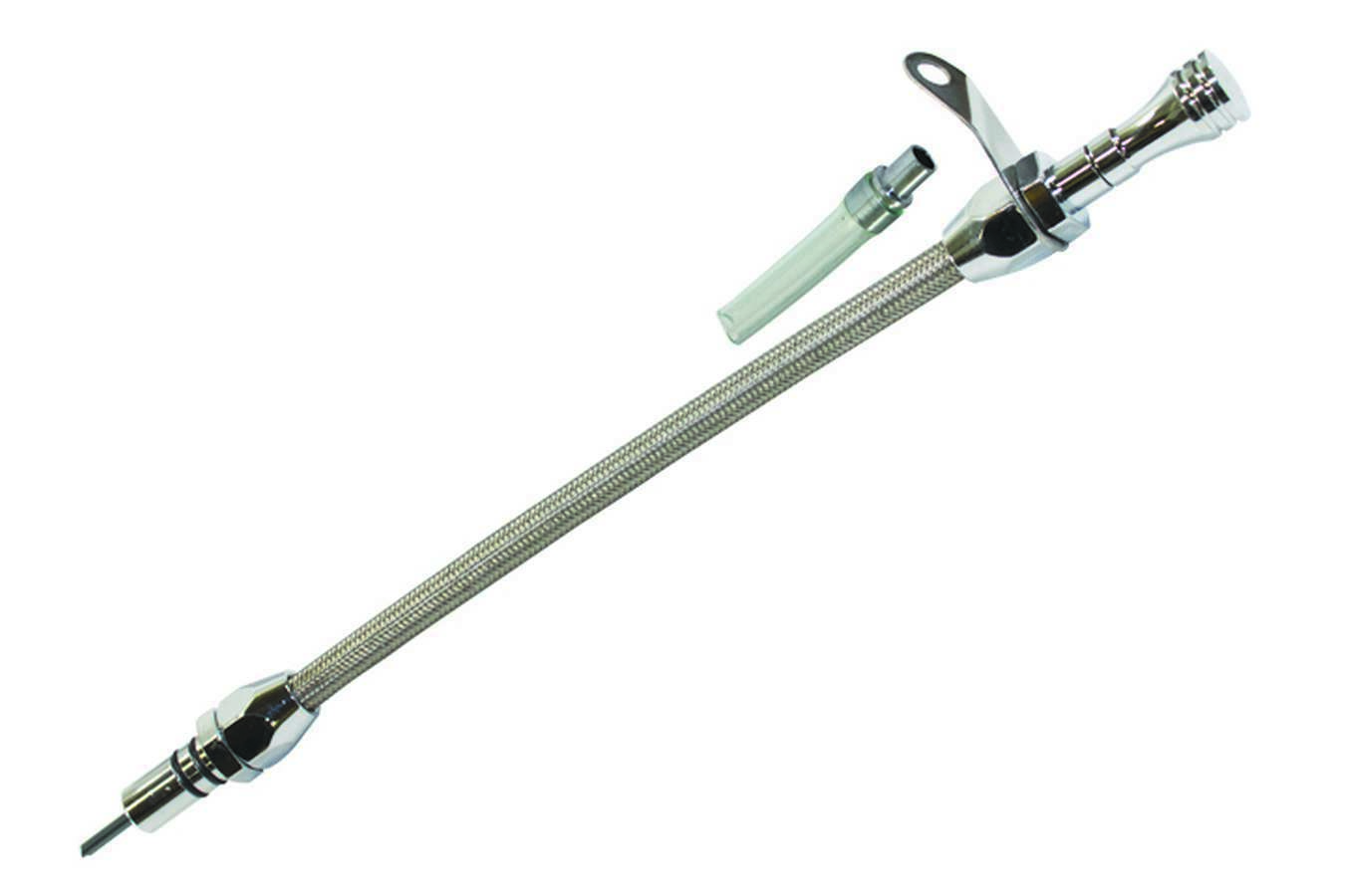 Specialty Products 8202 Transmission Dipstick, Flexible, OEM Length, Braided Stainless, Aluminum, Chrome, 700R4, Each