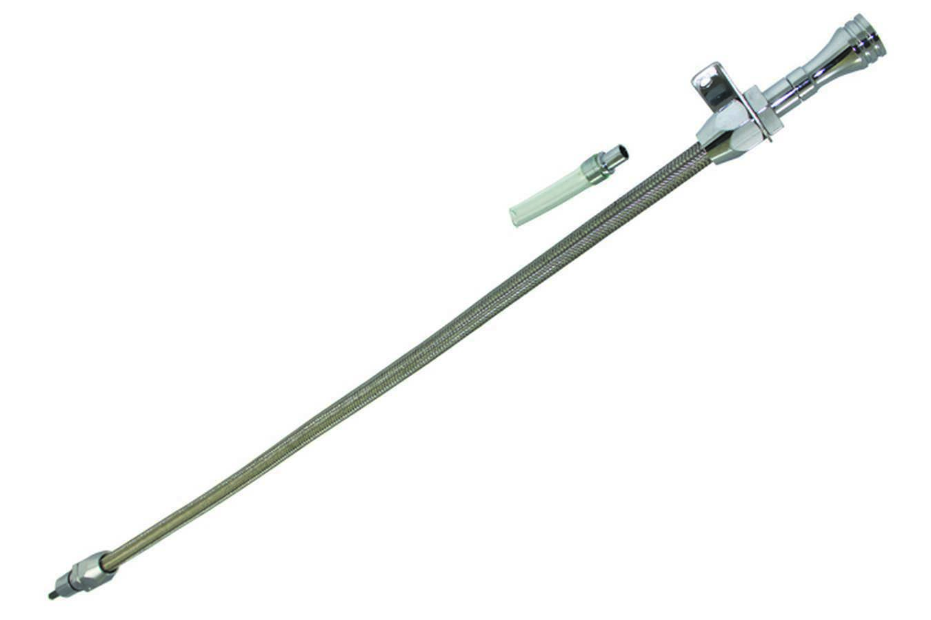 Specialty Products 8203 Transmission Dipstick, Flexible, OEM Length, Braided Stainless, Aluminum, Chrome, TH350 / 400, Each