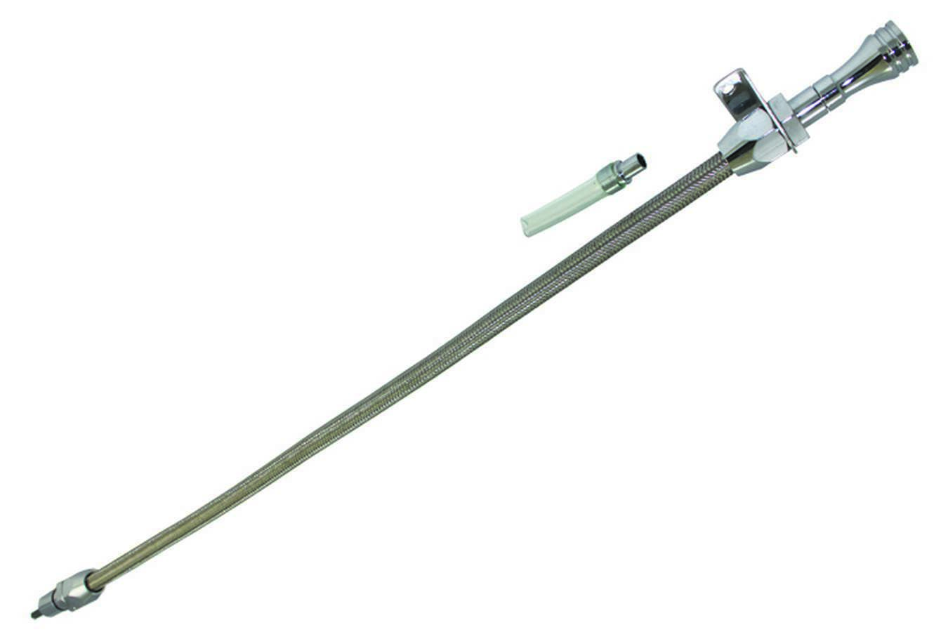 Specialty Products 8204 Transmission Dipstick, Flexible, OEM Length, Braided Stainless, Aluminum, Chrome, 700R4, Each