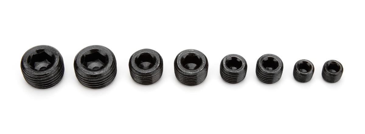 Specialty Products 8250BK - Pipe Plugs Allen Head Black 8Pcs.