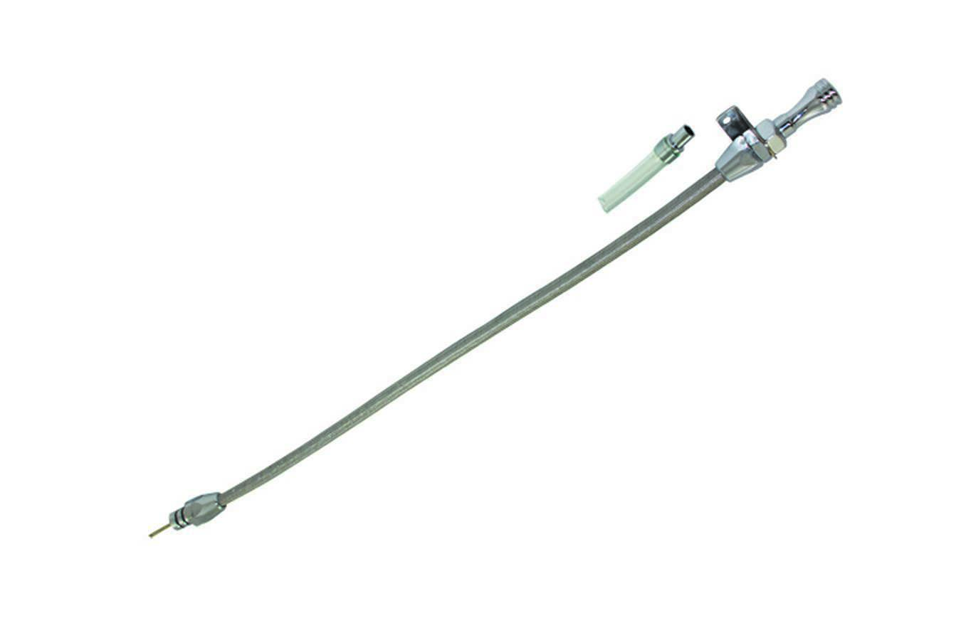 Specialty Products 8308 Transmission Dipstick, Flexible, OEM Length, Braided Stainless, Aluminum, Chrome, C4, Each