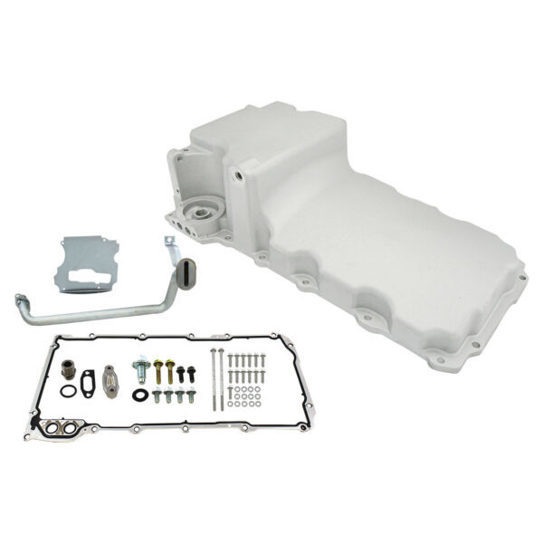 Specialty Products 8448 Engine Oil Pan, Rear Sump, 5.50 qt, 5.690 in Deep, Baffled, Aluminum, Natural, GM LS-Series, Each