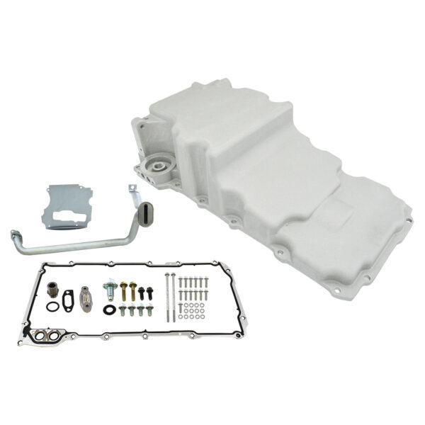 Specialty Products 8449 Engine Oil Pan, Rear Sump, 5.50 qt, 5.890 in Deep, Baffled, Aluminum, Natural, GM LS-Series, Each
