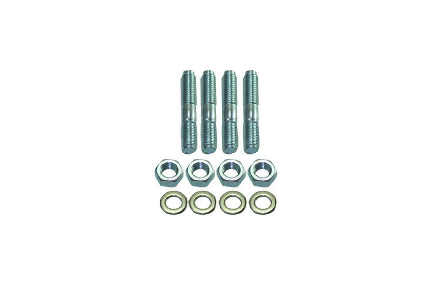 Specialty Products 9127 Carburetor Stud, 5/16-18 and 5/16-24 in Thread, 1-3/8 in Long, Steel, Zinc Oxide, Set of 4