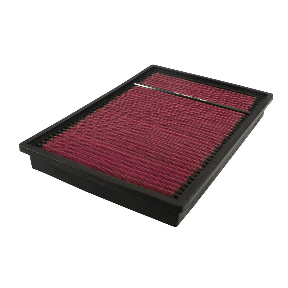 Air Filter Element - Panel - 13.938 x 9.438 - 1.75 in Tall - Non-Woven Synthetic - Red - V6 / V8 - Dodge Ram Fullsize Truck 2002-18 - Each