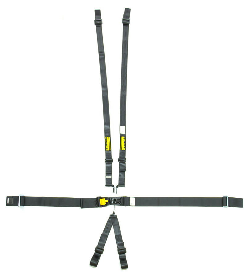 6pt Harness System SFI LatchLink Black HANS