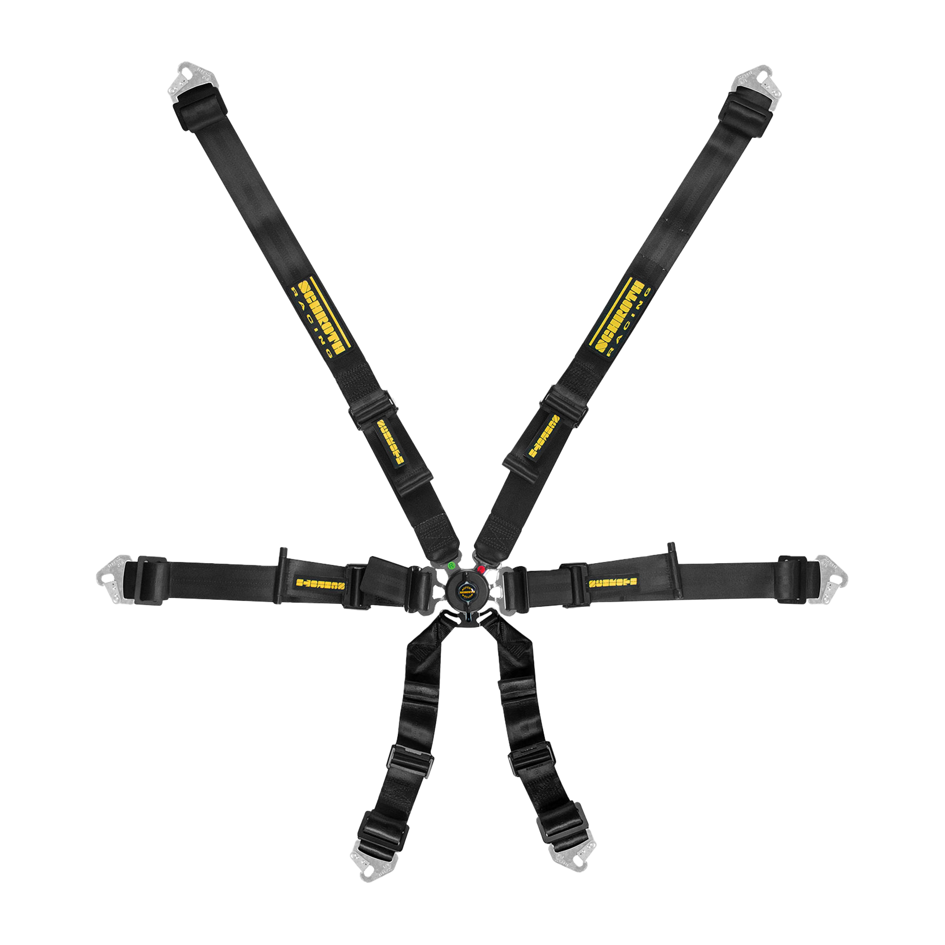 6pt Harness Flexi Black FIA Hans