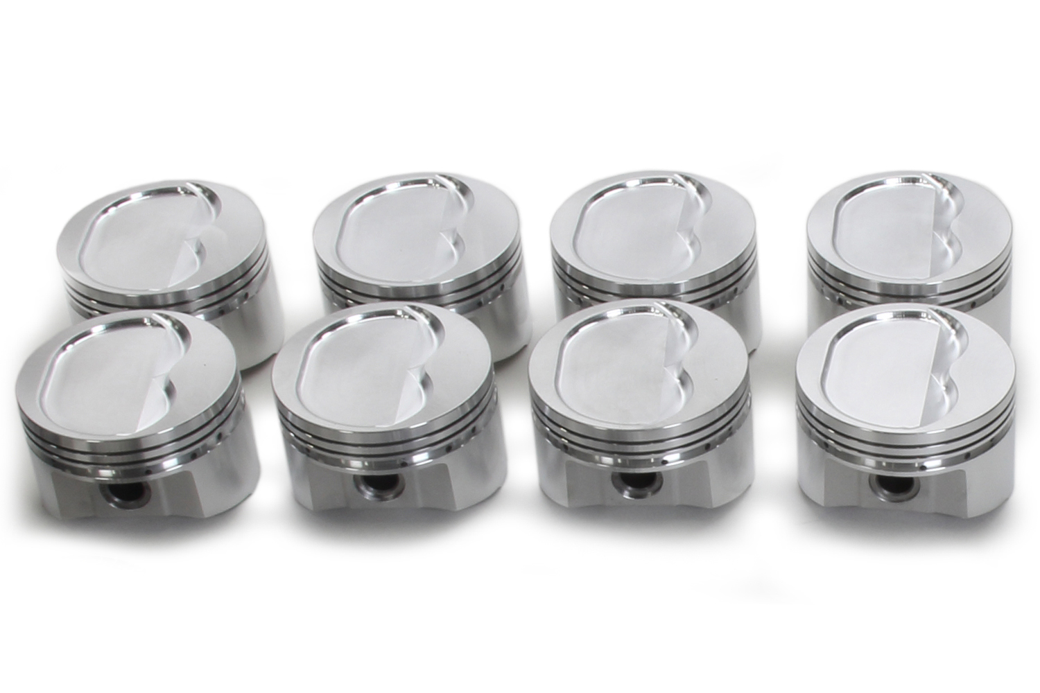 SRP Pistons 139632 Piston, 350 Inverted Dome, Forged, 4.030 in Bore, 1/16 x 1/16 x 3/16 in Ring Grooves, Minus 24.00 cc, Small Block Chevy, Set of 8