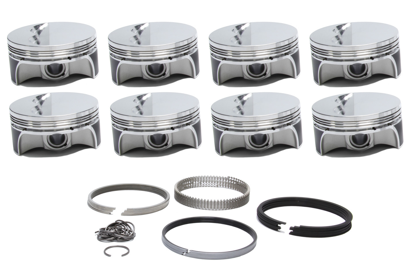 SRP Pistons 279480 Piston and Ring, Forged, 4.040 in Bore, 1.20 x 1.50 x 3.00 mm Ring Grooves, Minus 5.00 cc, Small Block Chevy, Kit