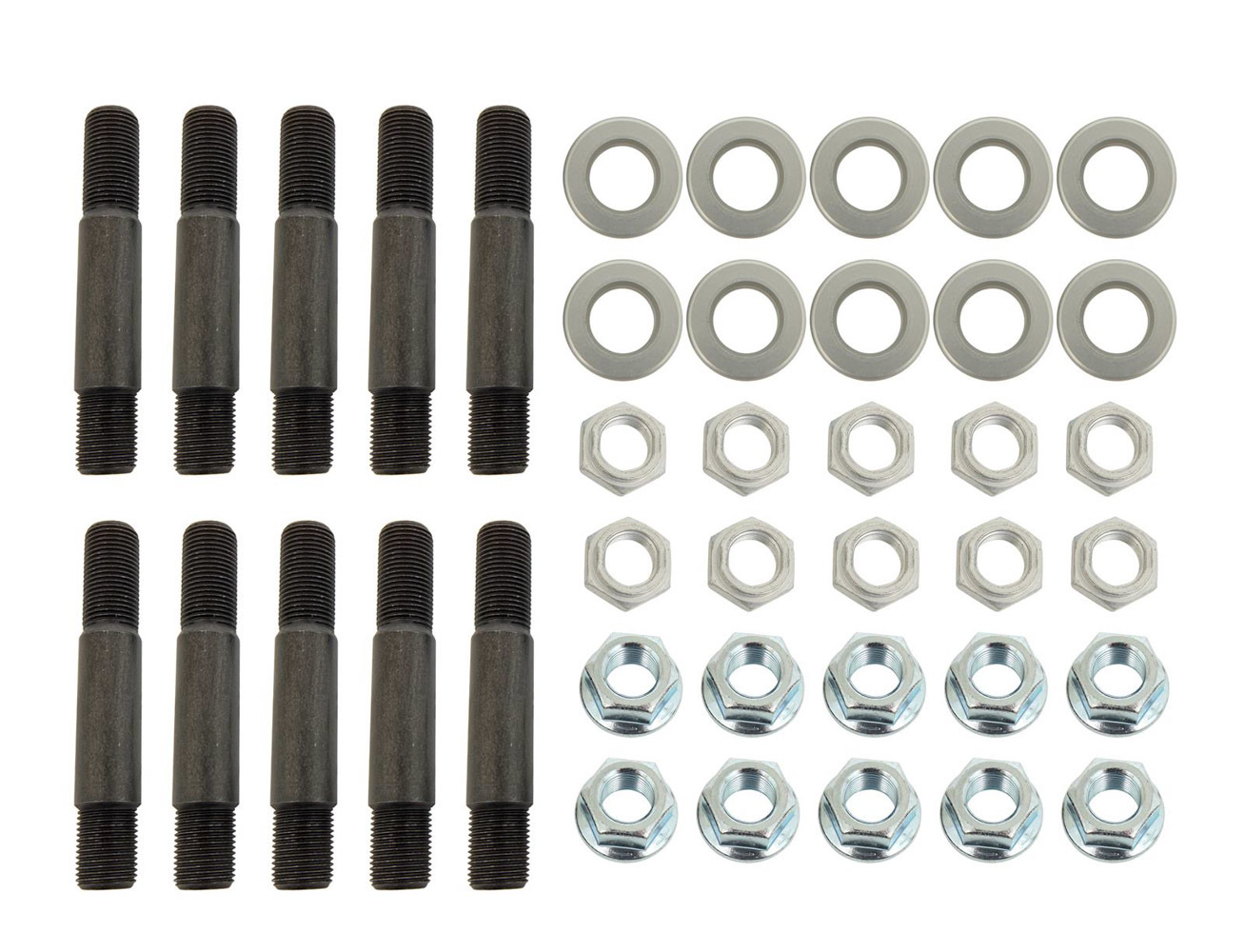 Strange Engineering A1041 Wheel Stud, 5/8-18 in Thread, 4.000 in Long, Bolt-On, Locking Nuts / Lug Nuts / Washers Included, Strange Axles, Kit