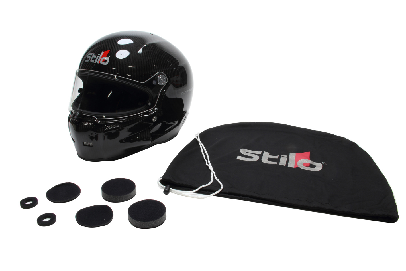 Stilo Helmets AA0700AF1T57 Helmet, ST5 GT Carbon, Full Face, Snell SA2020, Head and Neck Support Ready, Carbon Fiber, Medium, Each
