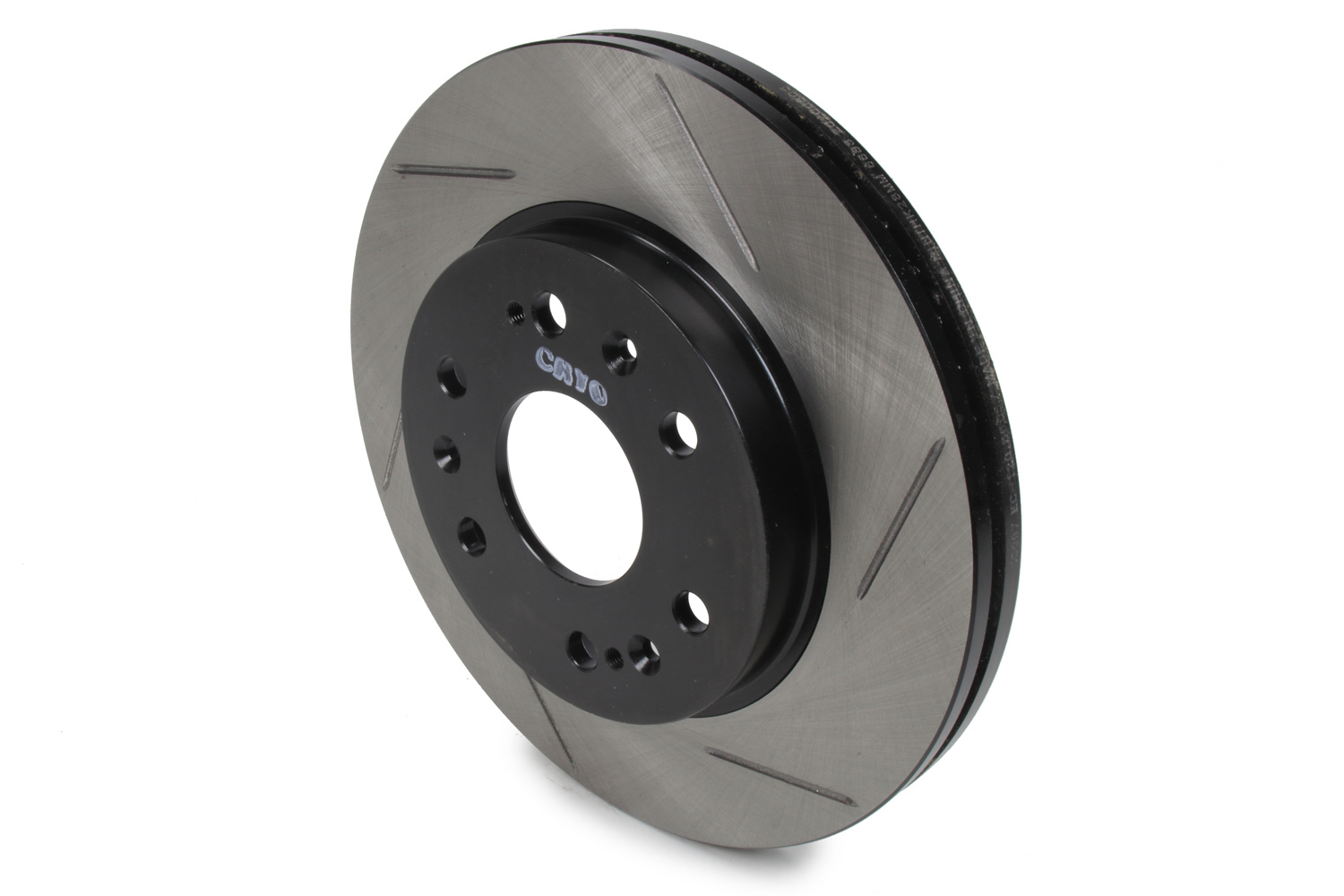 Stoptech 126.66057CSL Brake Rotor, Sport Cryo, Front, Driver Side, Slotted, 330 mm OD, 30 mm Thick, 6 x 140.5 mm Bolt Pattern, Iron, Black Paint, Each