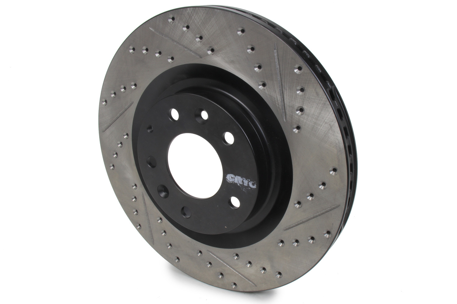 Brake Rotor - Sport Cryo - Front - Driver Side - Drilled / Slotted - Iron - Natural - Mazda CX-9 2007-15 - Each