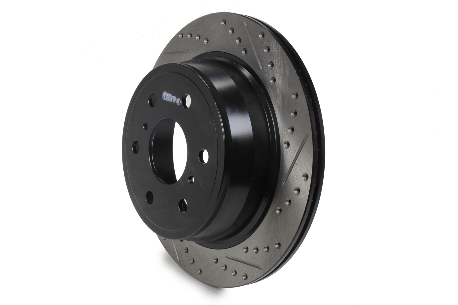 Stoptech 127.66065CL Brake Rotor, Sport Cryo, Rear, Driver Side, Drilled / Slotted, 345 mm OD, 20 mm Thickness, 6 x 139.7 mm Bolt Pattern, Iron, Black Paint, Each