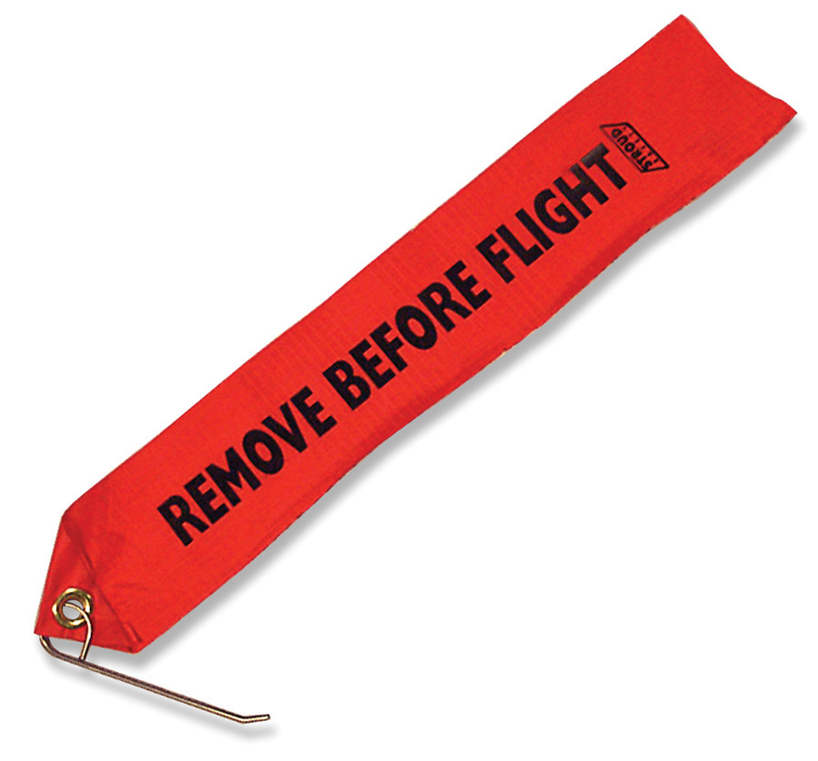 Stroud Safety 475 Drag Parachute Flag, Remove Before Flight, Stroud Logo, Nylon, Red, Each