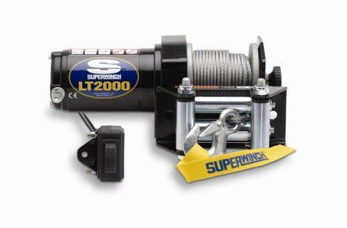 SuperWinch 1120210 Winch, LT2000, 2000 lb Capacity, Roller Fairlead, 8 ft Remote, 5/32 in x 50 ft Steel Rope, 12V, Kit