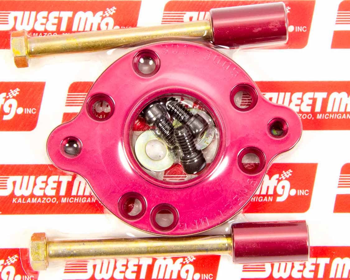 Sweet Manufacturing 325-30057 Power Steering Pump Adapter, Aluminum, Red Anodized, Sweet PTO Pump, Kit