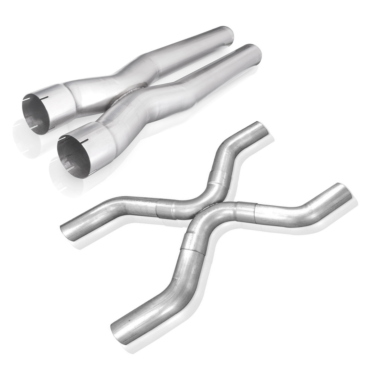 Stainless Works 25XSS Exhaust X-Pipe, Old School, 2-1/2 in Inlet Diameter, 2-1/2 in Outlet Diameter, Stainless, Natural, Universal, Each