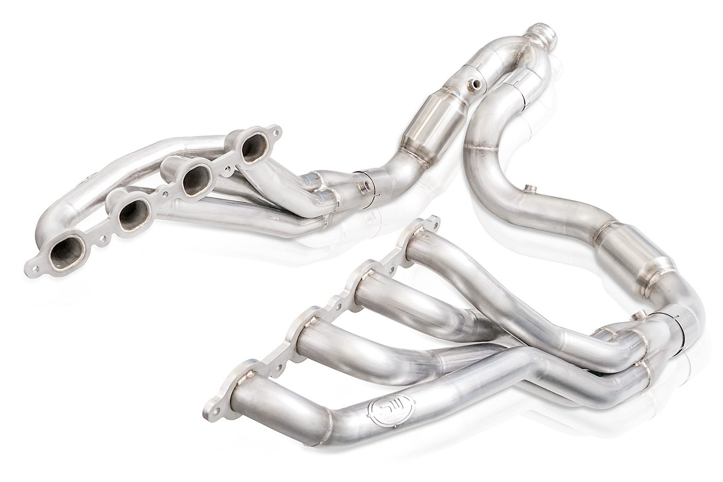 Stainless Works CT19HCATY Headers, 1-7/8 in Primary, 3 in Collector, Catted, Y Pipe Included, Stainless, Natural, GM Fullsize Truck 2019-20, Kit